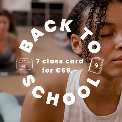 De Nieuwe Yogaschool back to school actie 7 lessenkaart